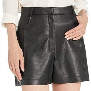 BCBGMAXAZRIA high rise faux leather shorts